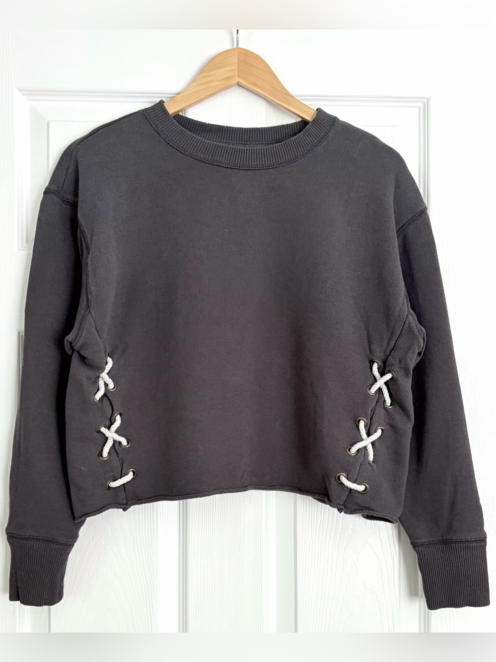 Aerie Lace-Up Sweatshirt Size M